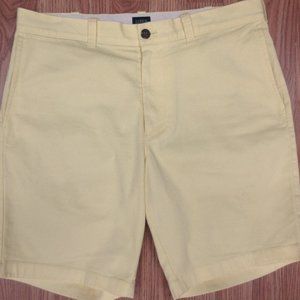 J.CREW REGULAR FIT SHORTS COTTON/SPANDEX LIGHT YELLOW Sz 33